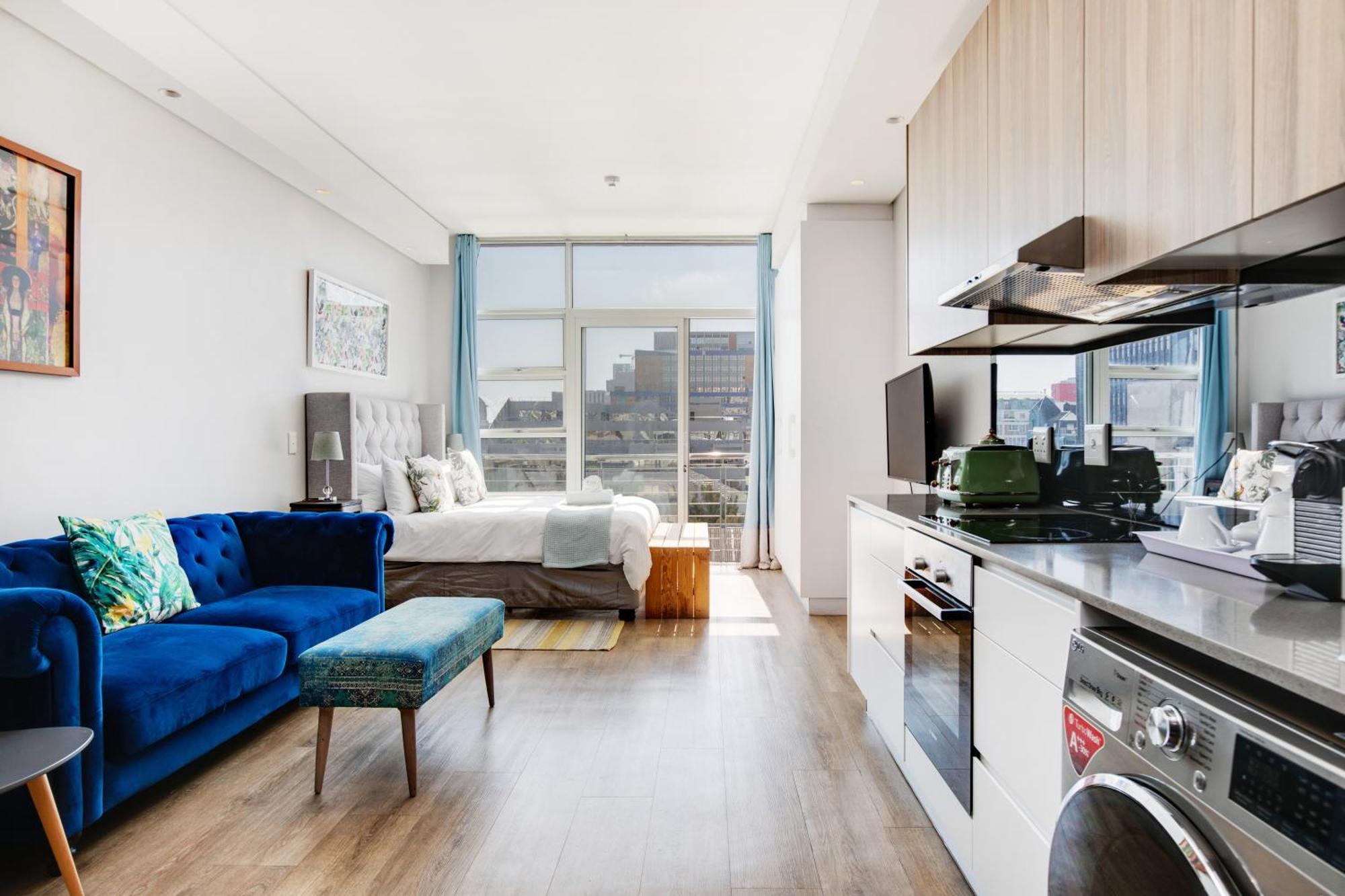 Backup-Power Eclectic Blue City View Apartment Cidade Do Cabo Exterior foto